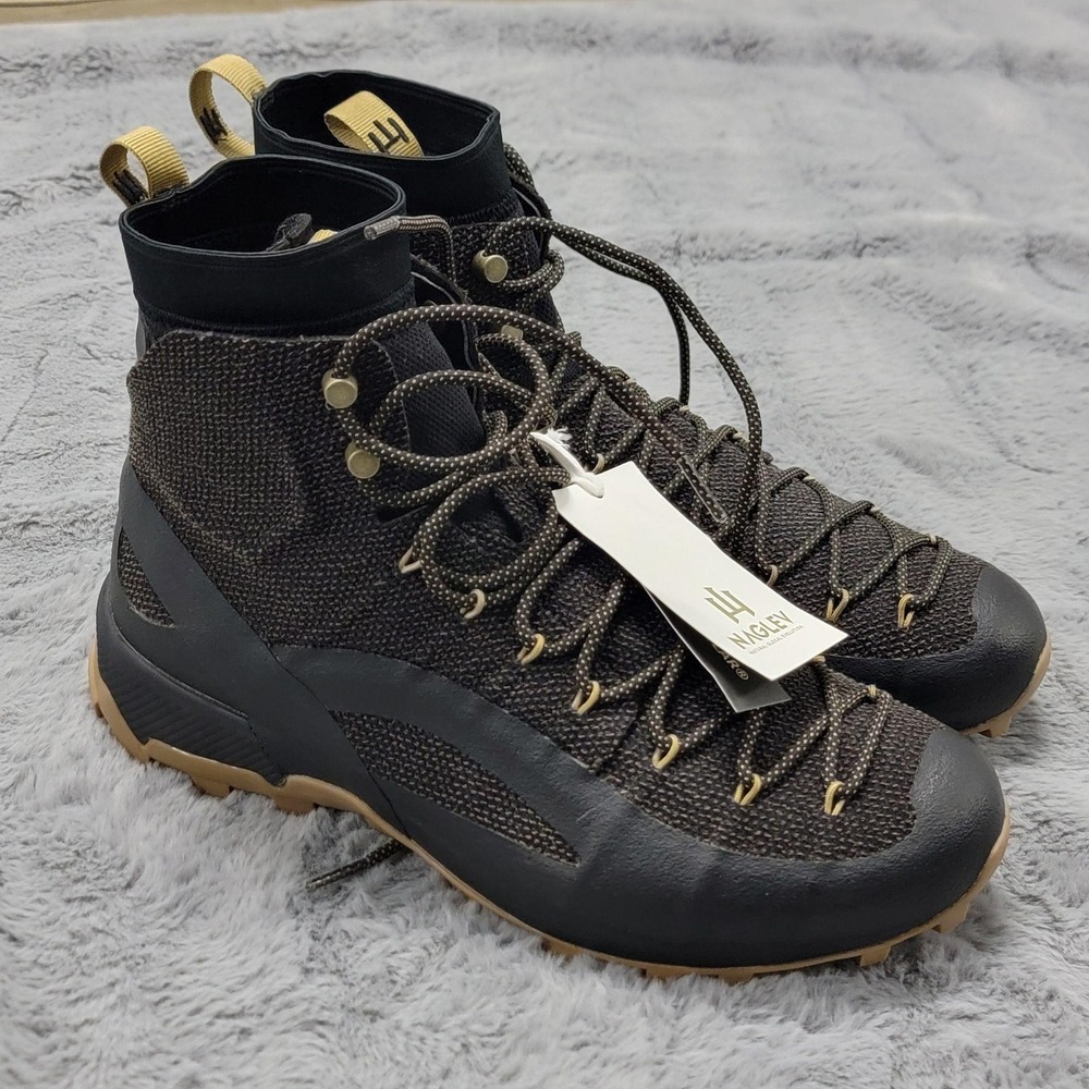 Naglev Unico Boots Mens 10.5 (EU 43.5) Black Combat Hiking Laced Aramid Fabric